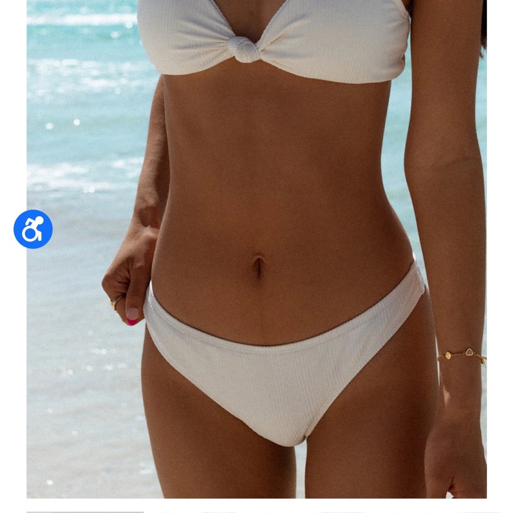 Dippin Daisy’s Nocturnal Bikini Bottom in Cloud Mini Rib